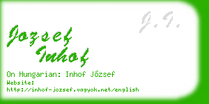 jozsef inhof business card